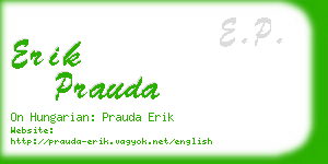 erik prauda business card